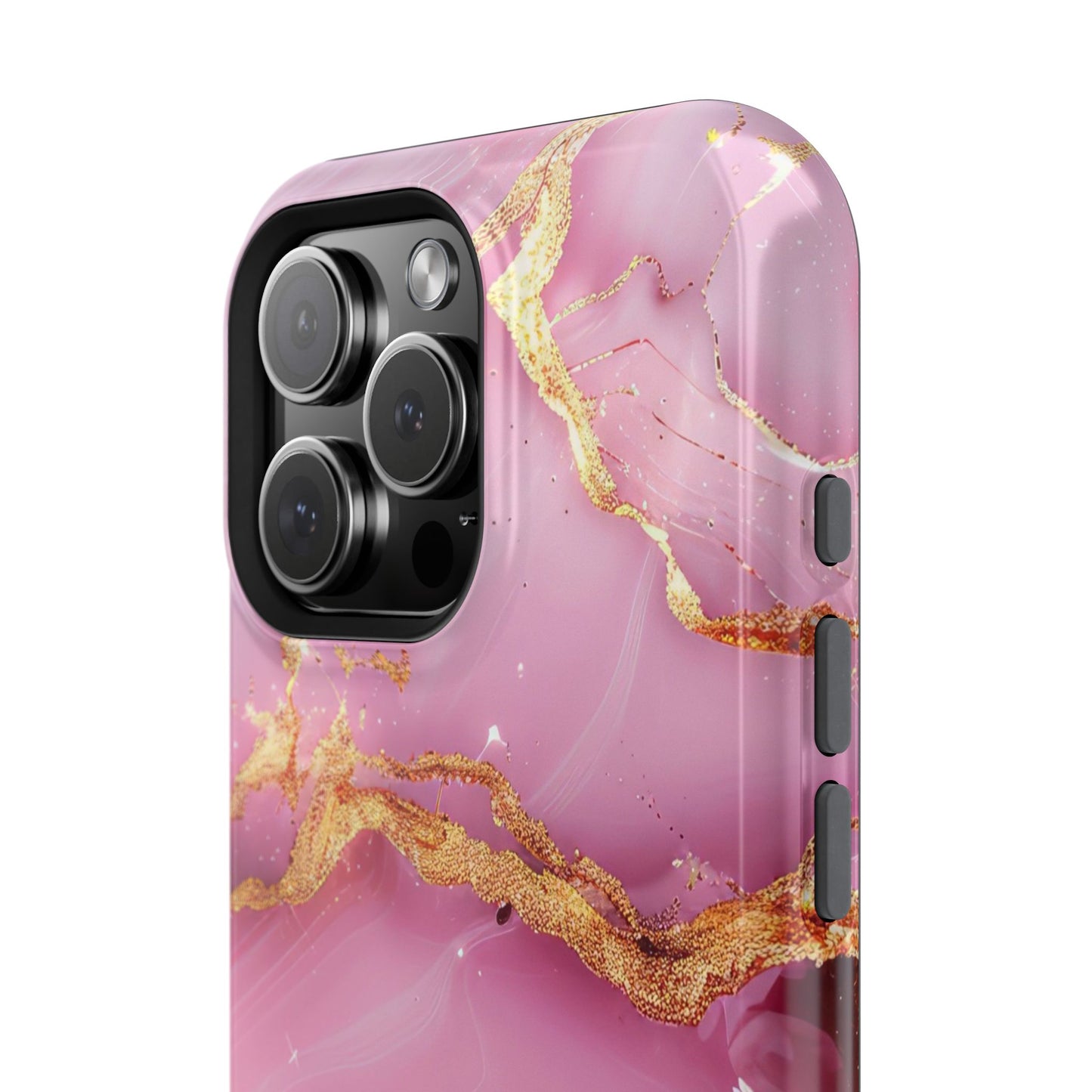 Elegant Marble Phone Case - Pink & Gold