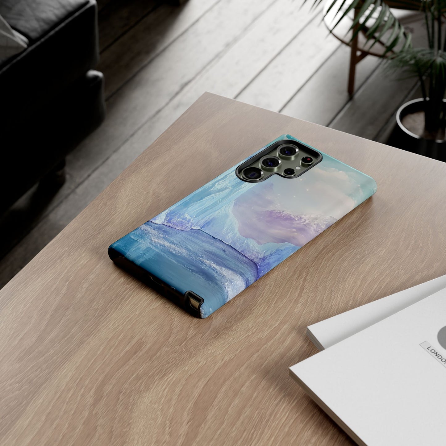 Artistic Phone Case with Iceberg Design
