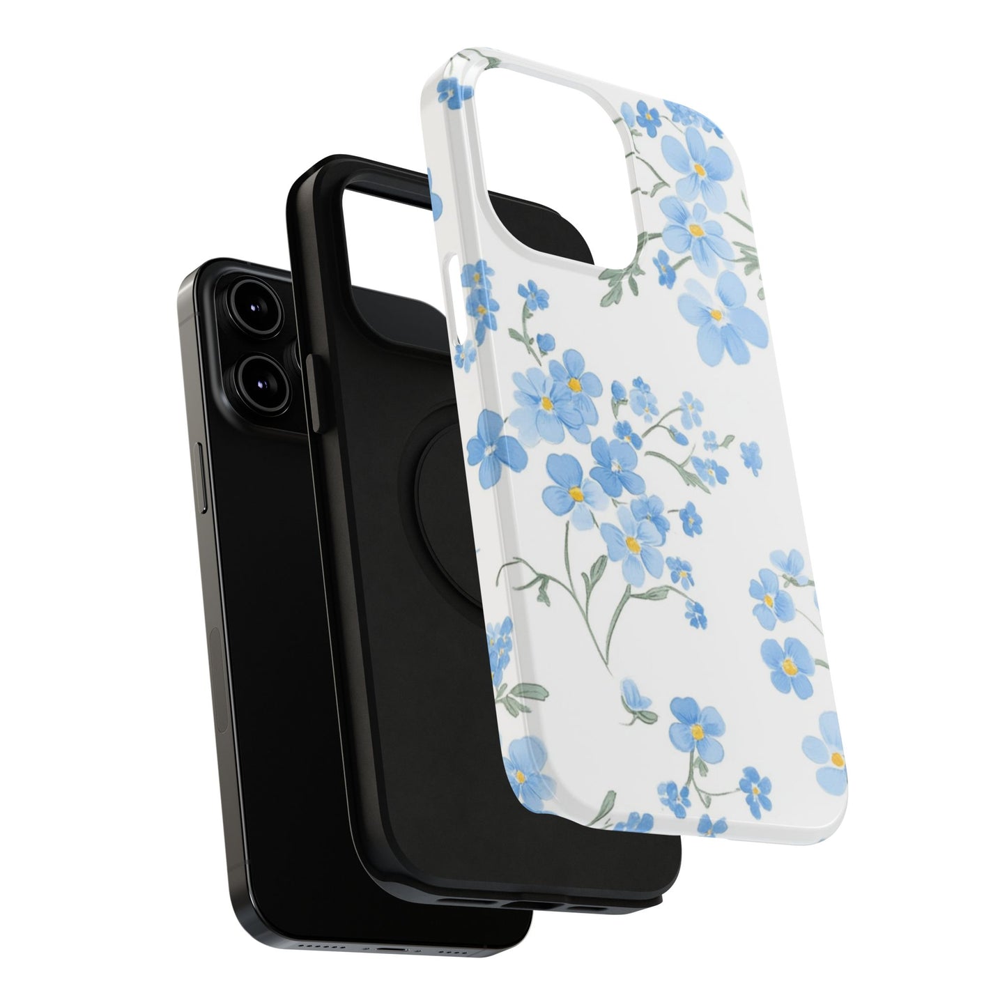 Blue Flower Design Floral Phone Case