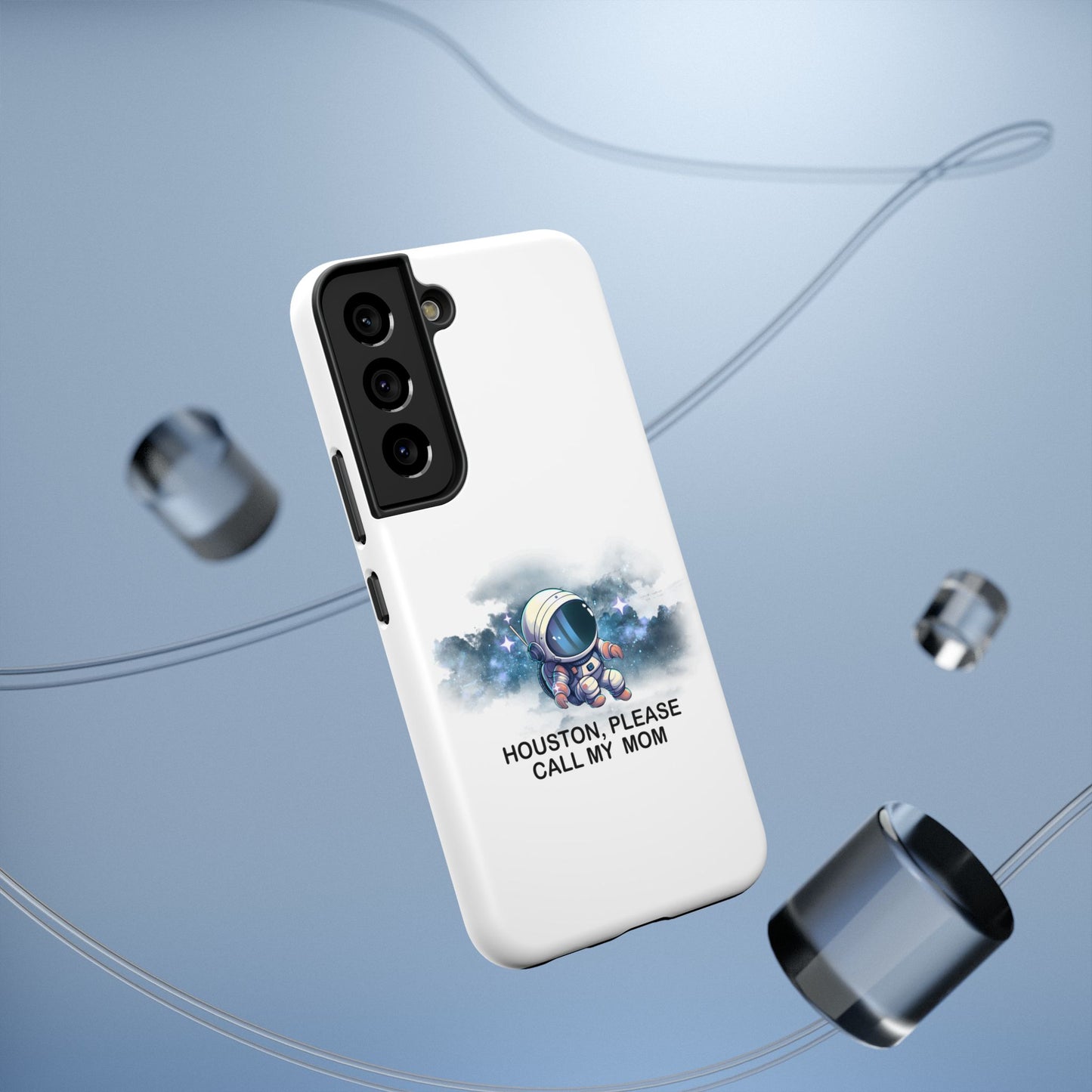 Astronaut Phone Case - "Houston, Please Call My Mom" Impact-Resistant Cover for Space Lovers