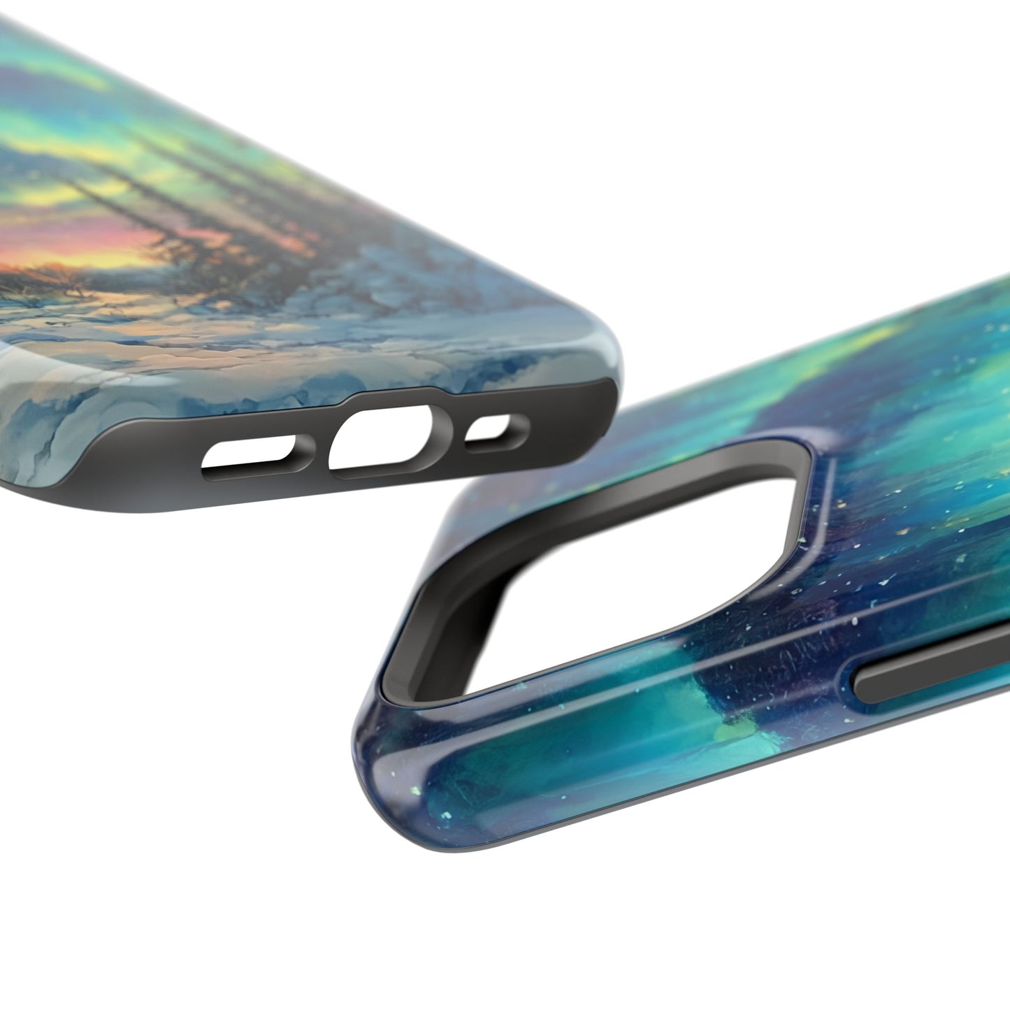 Aurora Borealis Impact-Resistant Phone Case - Durable Protection with Stunning Northern Lights Design