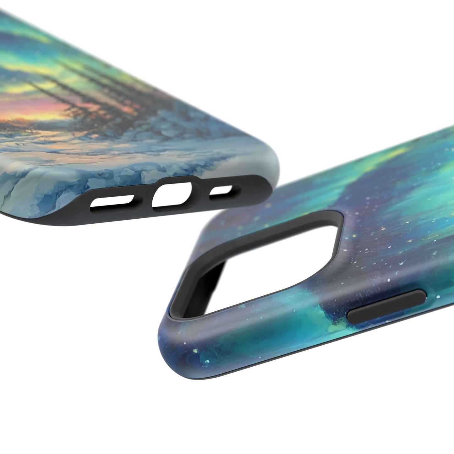 Aurora Borealis Impact-Resistant Phone Case - Durable Protection with Stunning Northern Lights Design