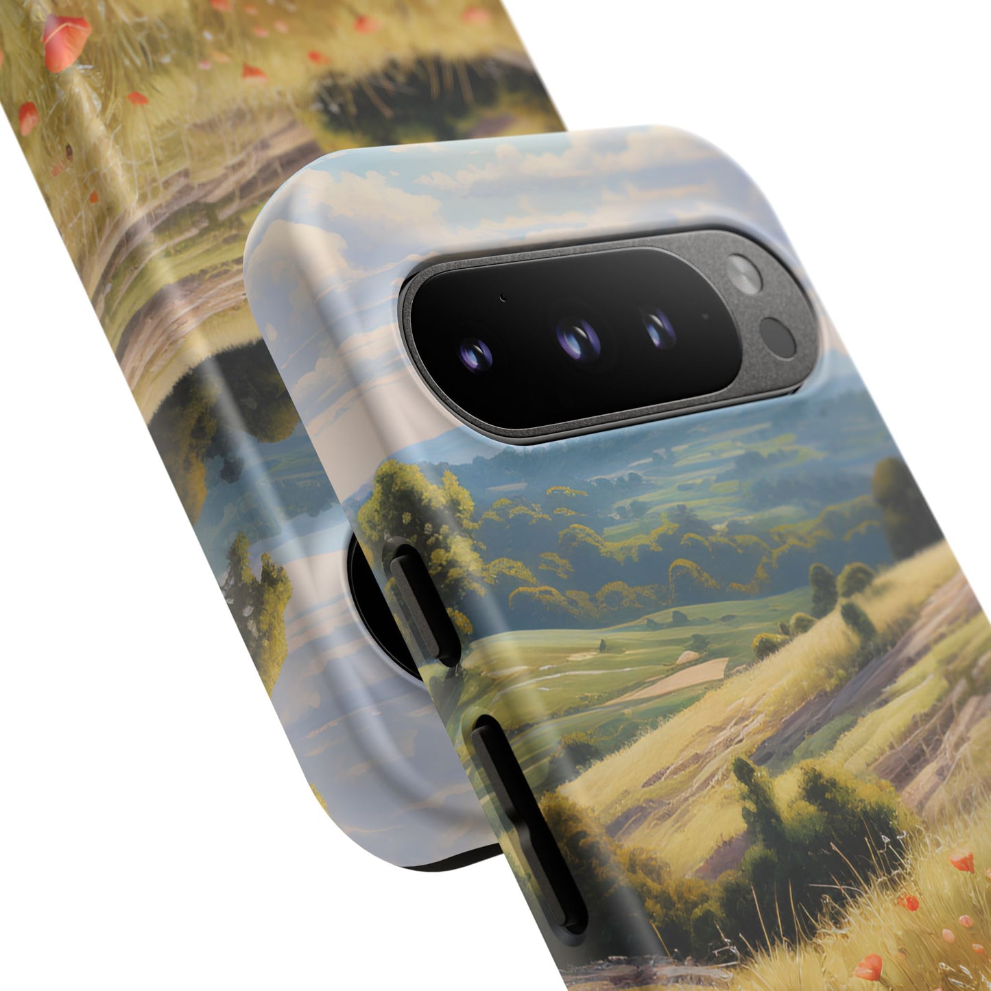 Phone Case with Beautiful Poppy Field Design