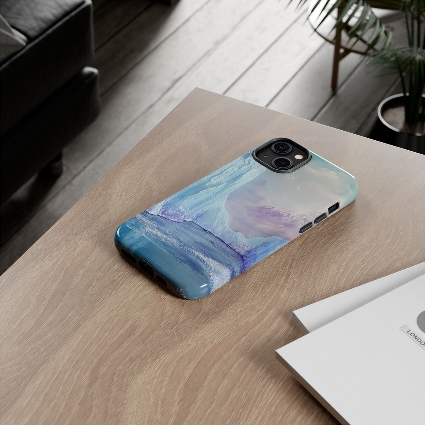 Artistic Phone Case with Iceberg Design