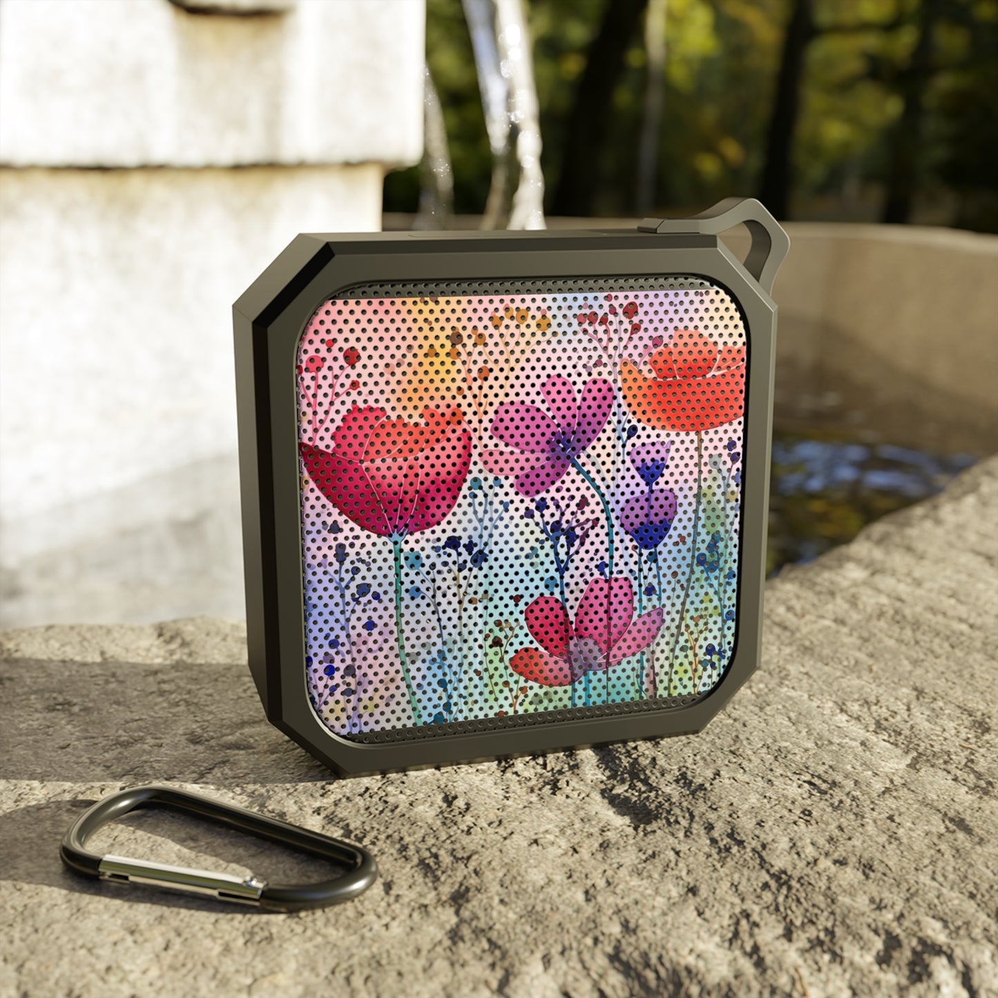 Outdoor Bluetooth Speaker - Bright Floral Buttercup Flowers Design