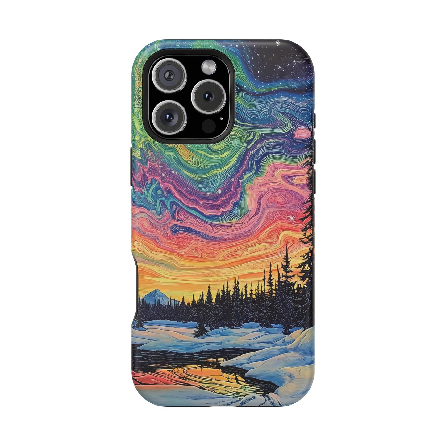 Nature-Inspired Impact-Resistant Phone Case - Vibrant Galaxy Sky Design