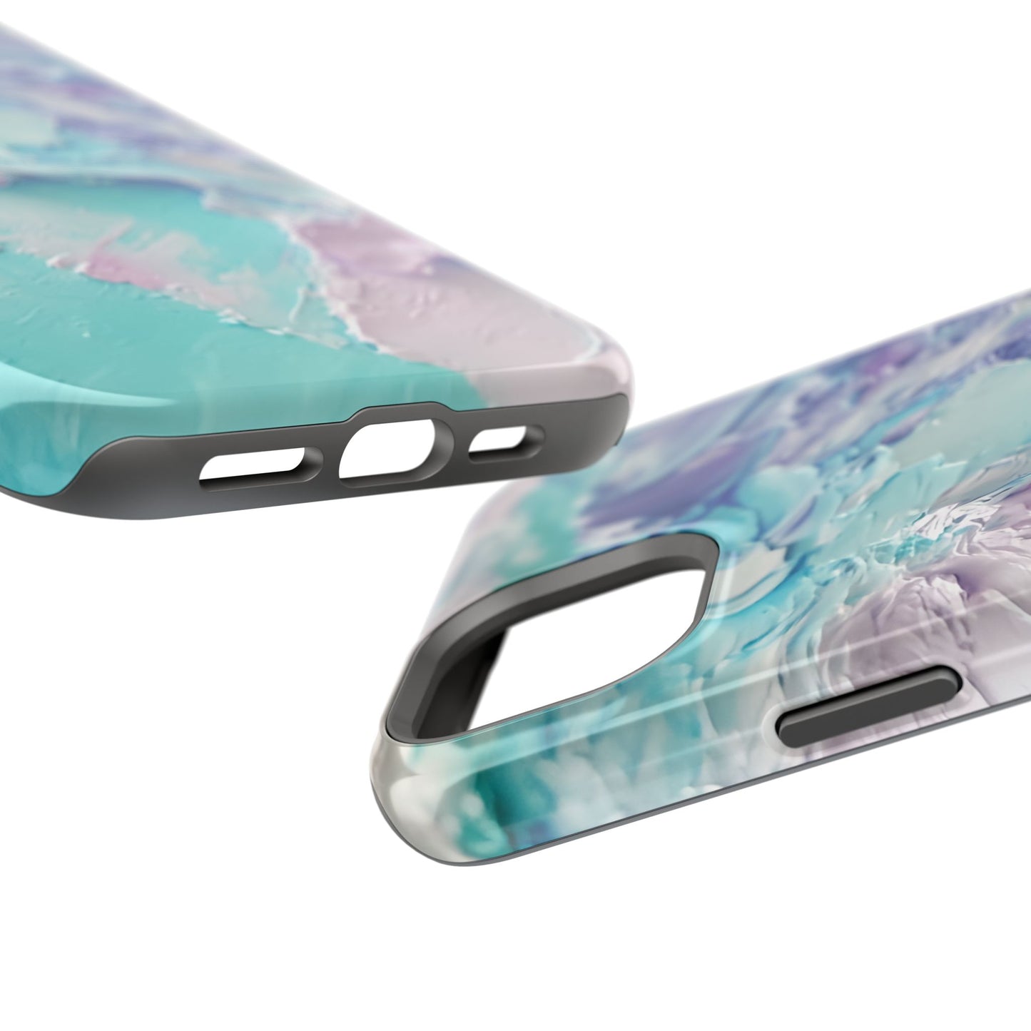 Aqua Abstract Impact-Resistant Phone Case