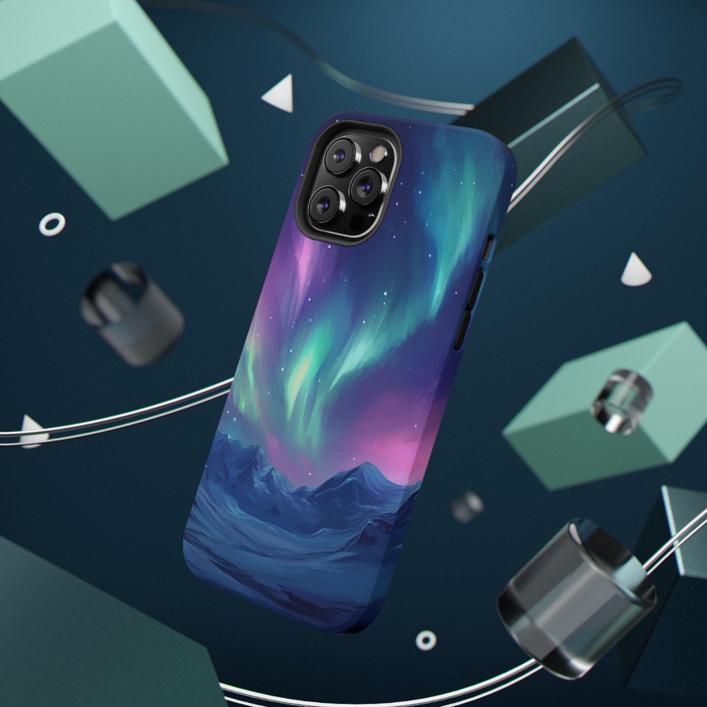 Aurora Borealis Impact-Resistant Phone Case - Colorful Northern Lights Design-2