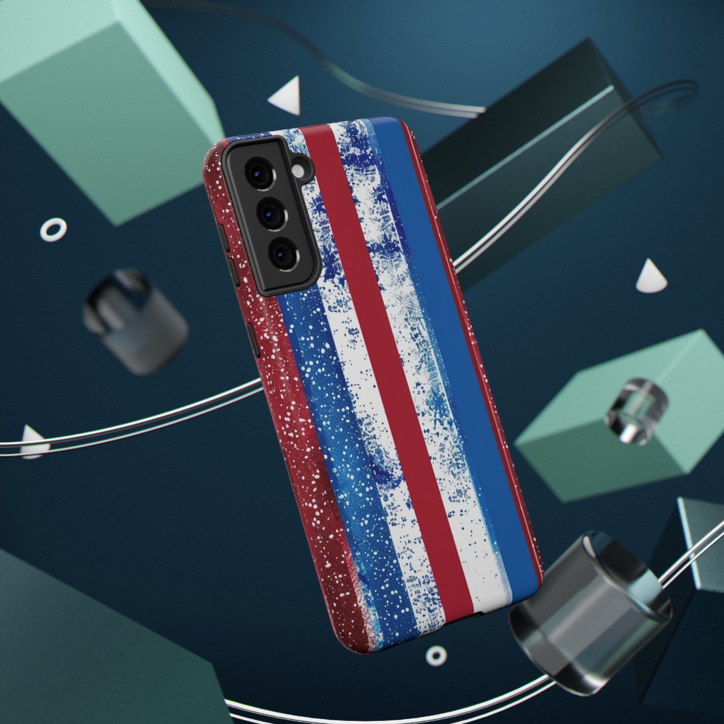 Patriotic Stripes Impact-Resistant Phone Case