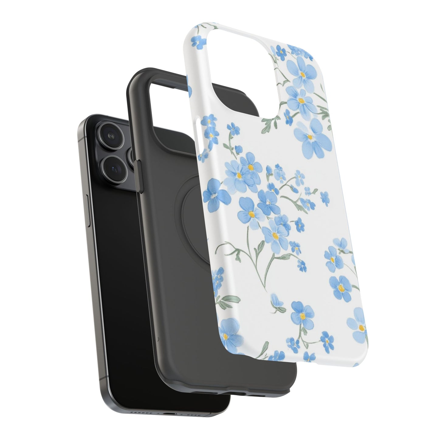 Blue Flower Design Floral Phone Case