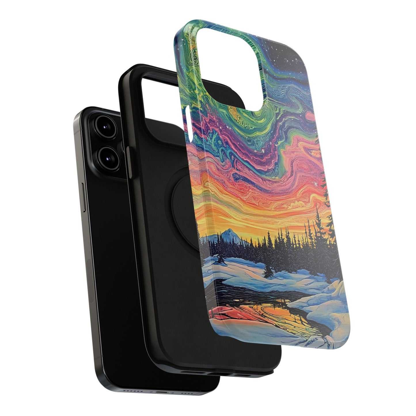 Nature-Inspired Impact-Resistant Phone Case - Vibrant Galaxy Sky Design