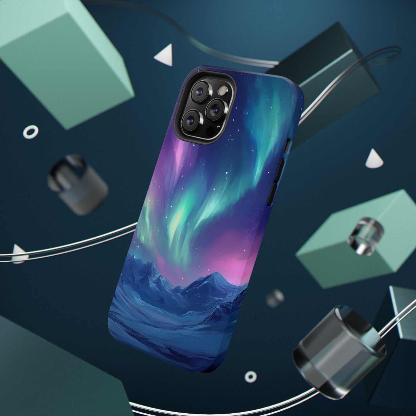 Aurora Borealis Impact-Resistant Phone Case - Colorful Northern Lights Design-2
