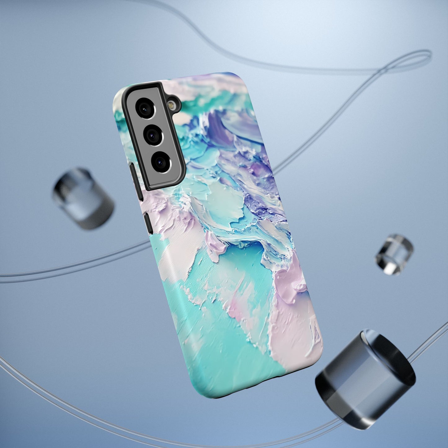 Aqua Abstract Impact-Resistant Phone Case