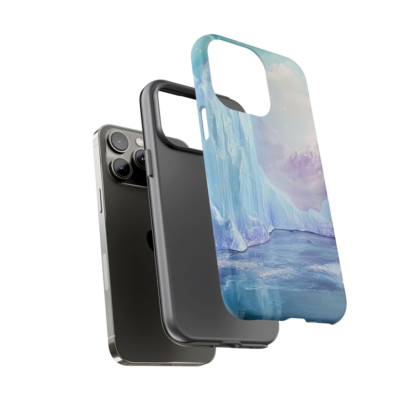 Artistic Phone Case with Iceberg Design