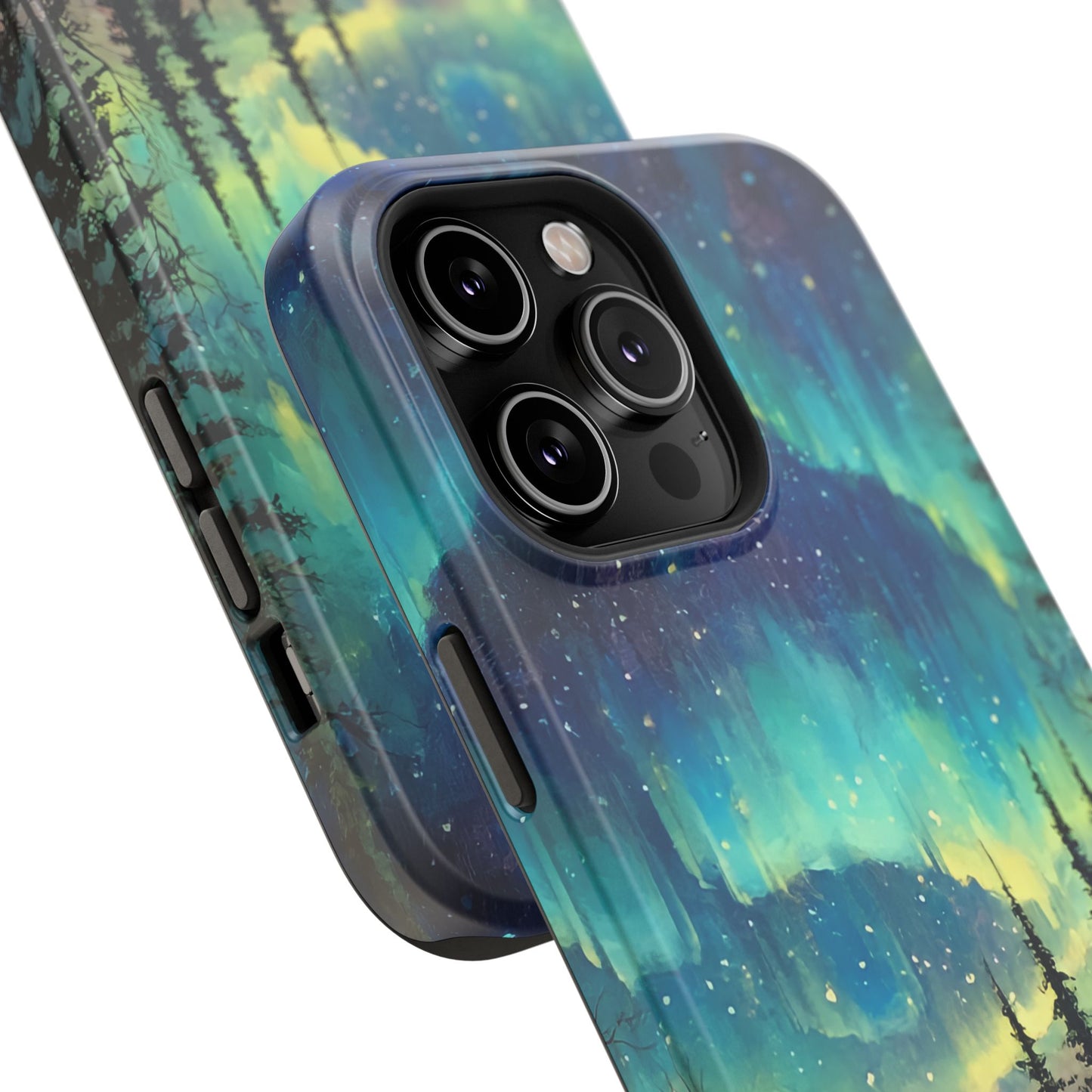 Aurora Borealis Impact-Resistant Phone Case - Durable Protection with Stunning Northern Lights Design