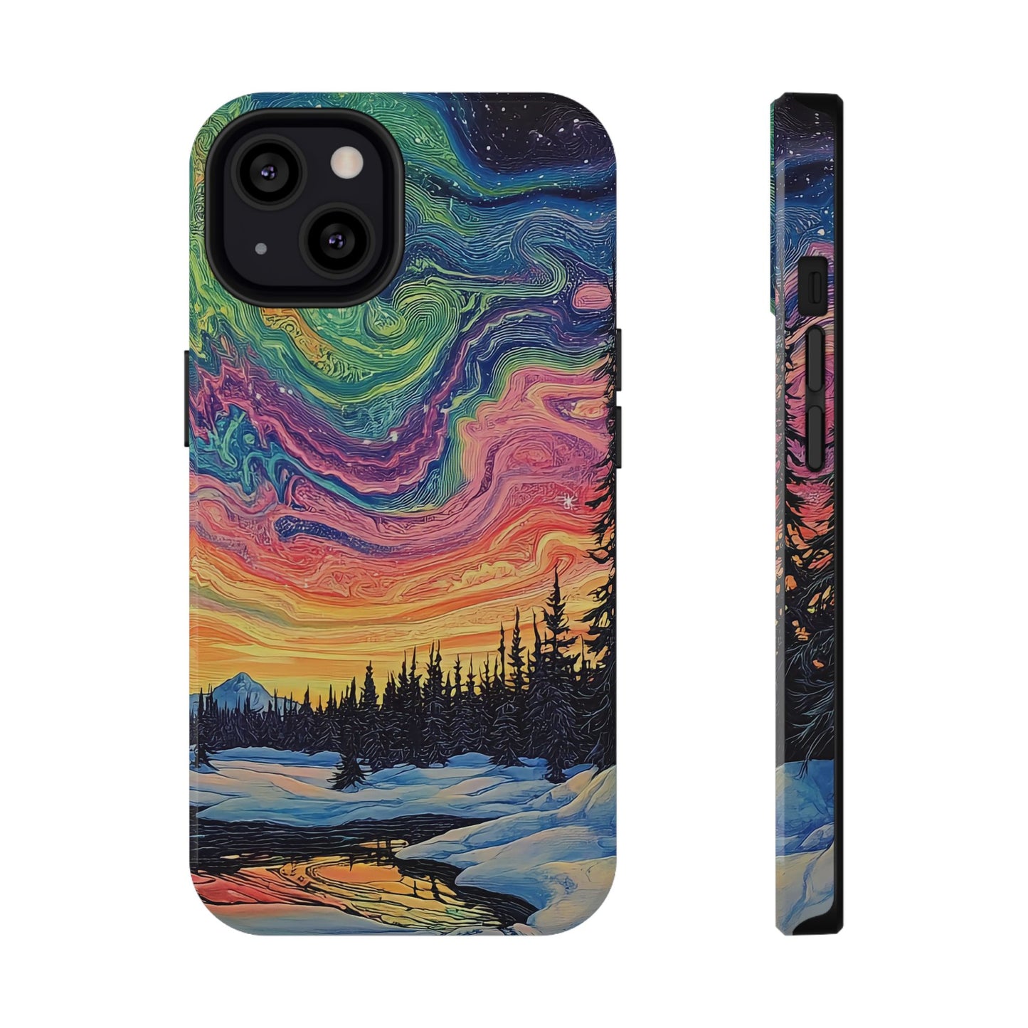 Nature-Inspired Impact-Resistant Phone Case - Vibrant Galaxy Sky Design