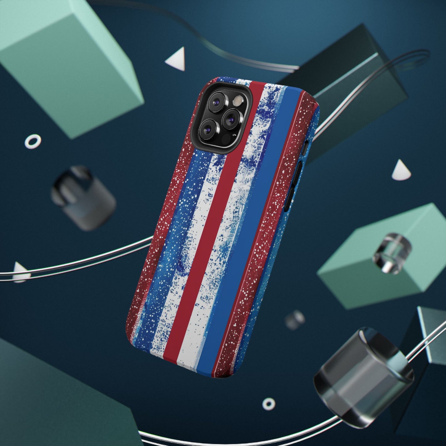 Patriotic Stripes Impact-Resistant Phone Case