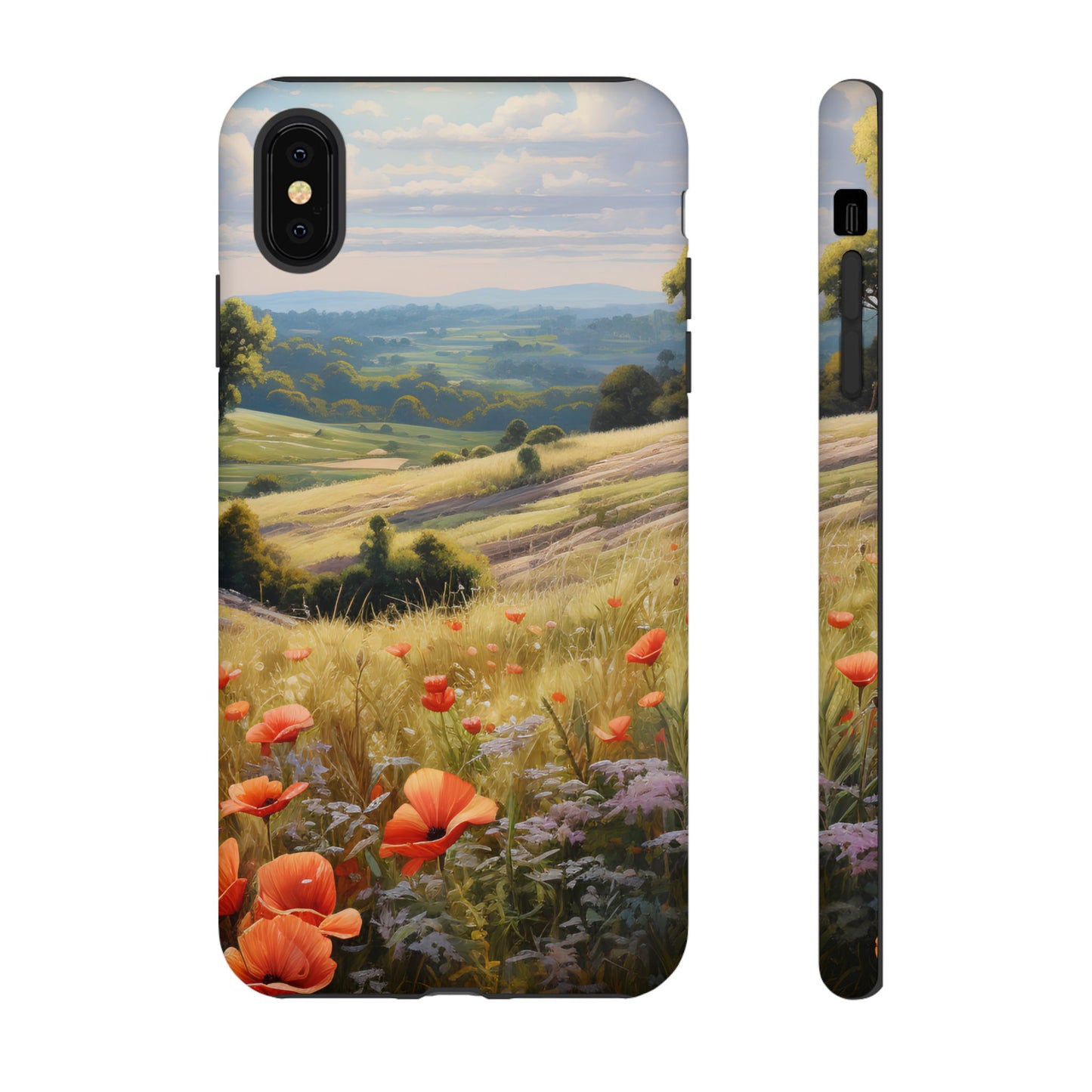 Phone Case with Beautiful Poppy Field Design