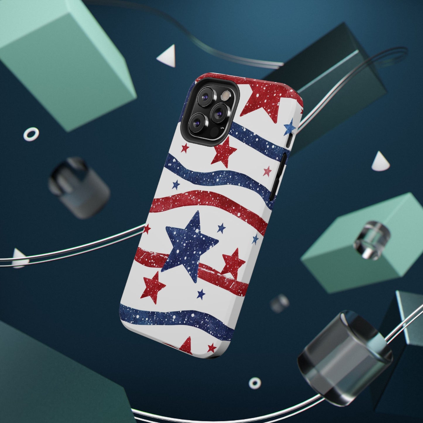 Stars & Stripes Design Impact-Resistant Phone Case