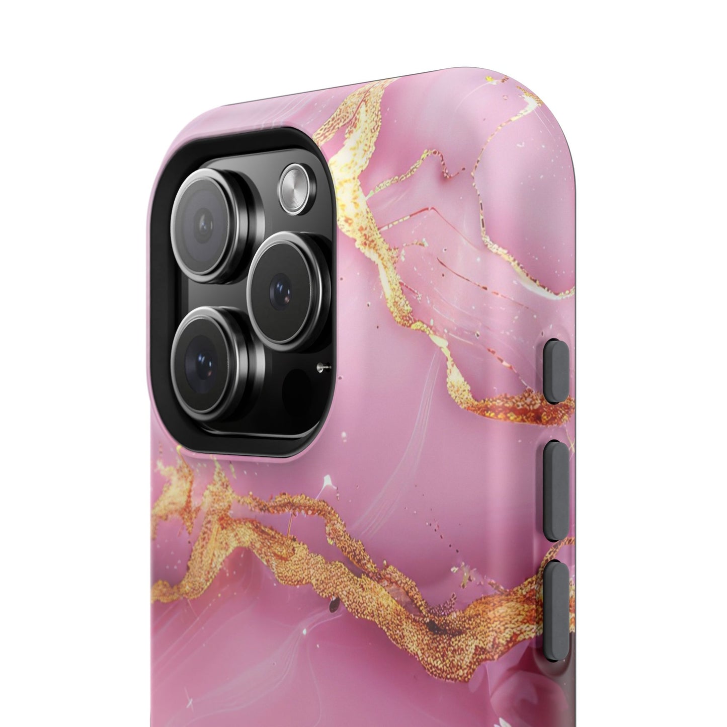 Elegant Marble Phone Case - Pink & Gold