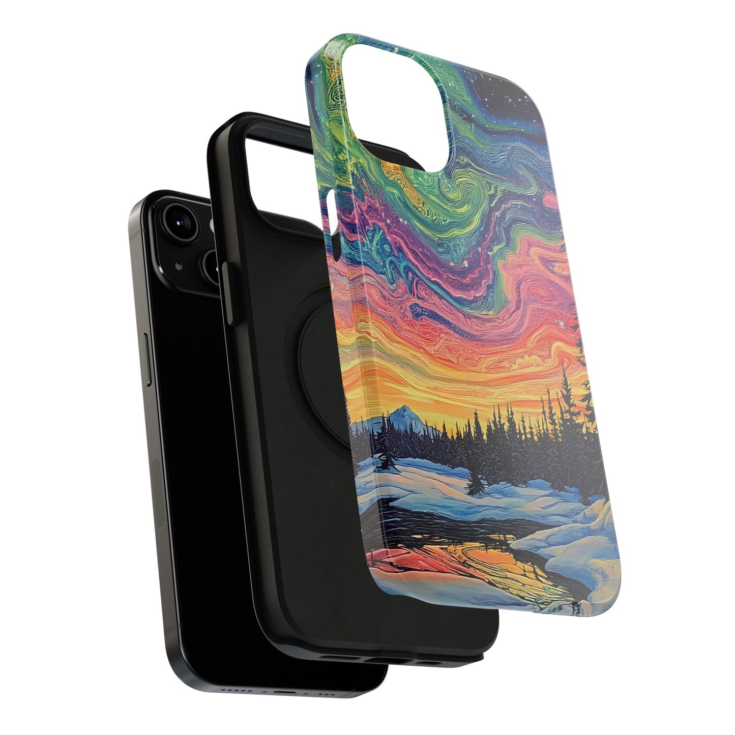 Nature-Inspired Impact-Resistant Phone Case - Vibrant Galaxy Sky Design
