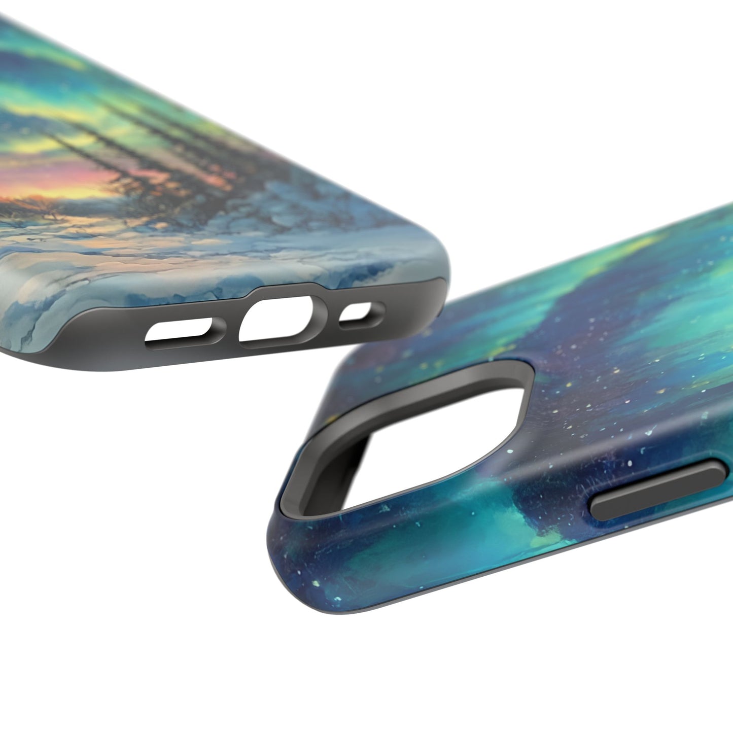 Aurora Borealis Impact-Resistant Phone Case - Durable Protection with Stunning Northern Lights Design