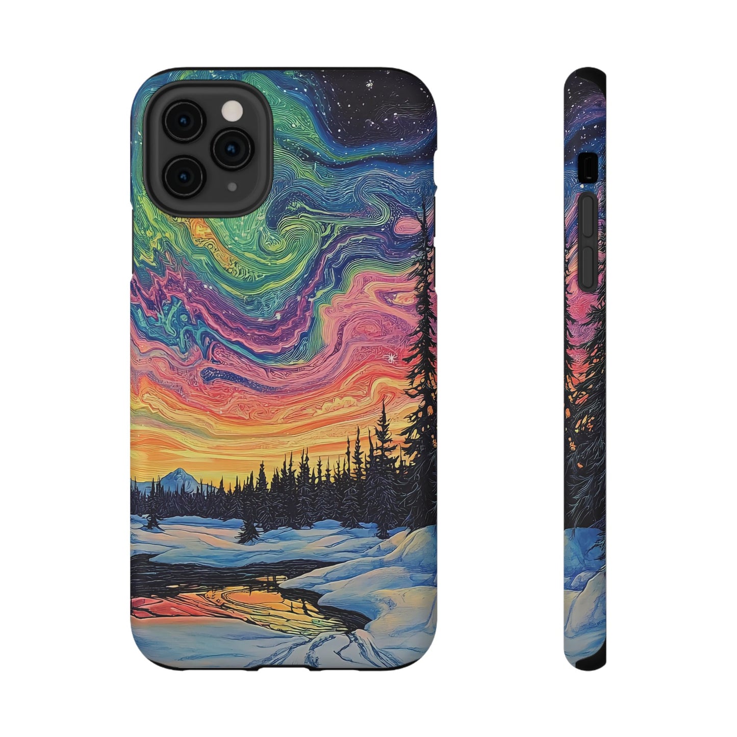 Nature-Inspired Impact-Resistant Phone Case - Vibrant Galaxy Sky Design