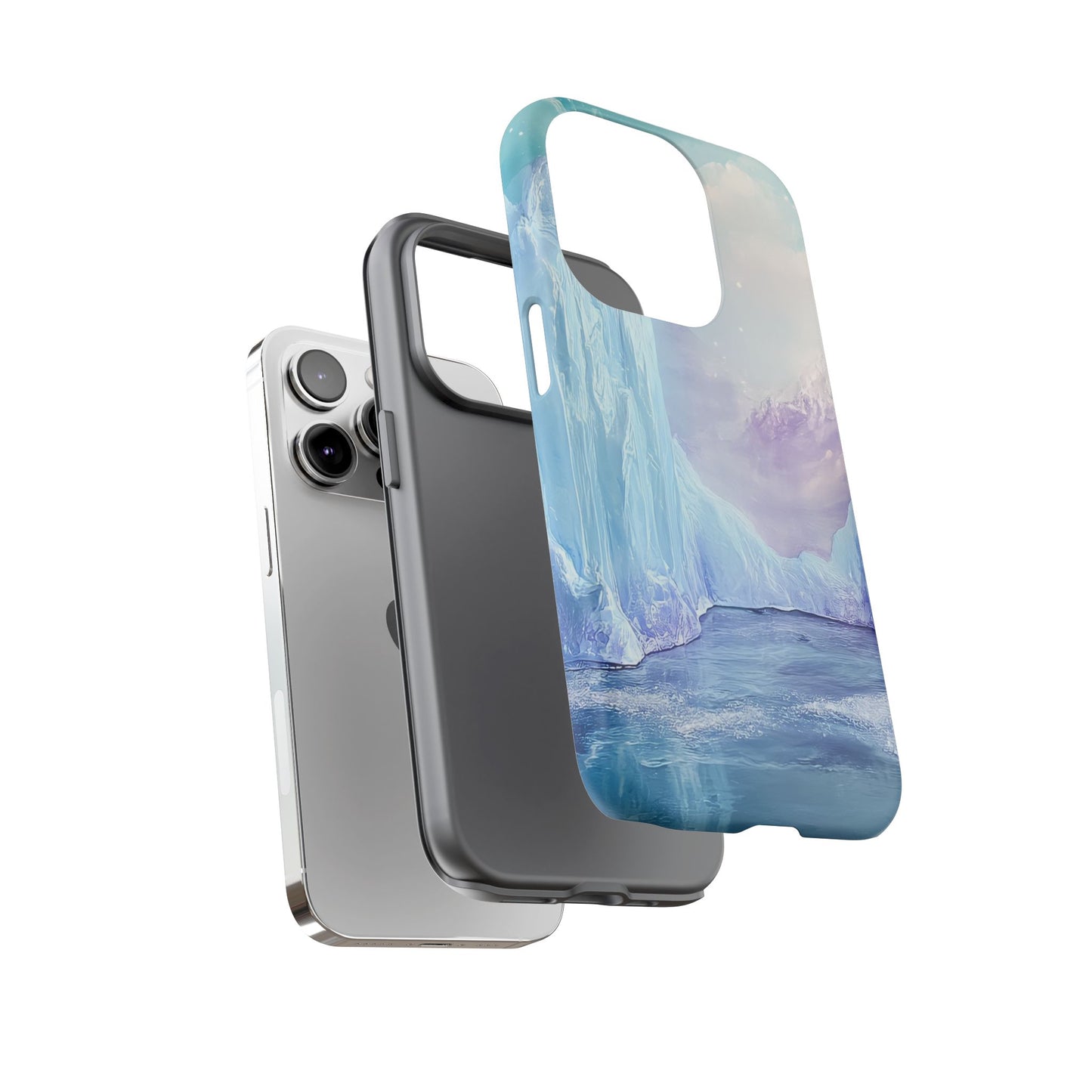 Artistic Phone Case with Iceberg Design
