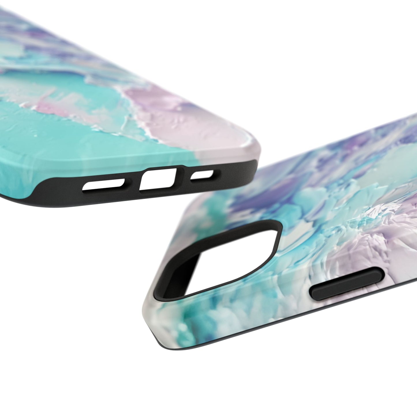 Aqua Abstract Impact-Resistant Phone Case