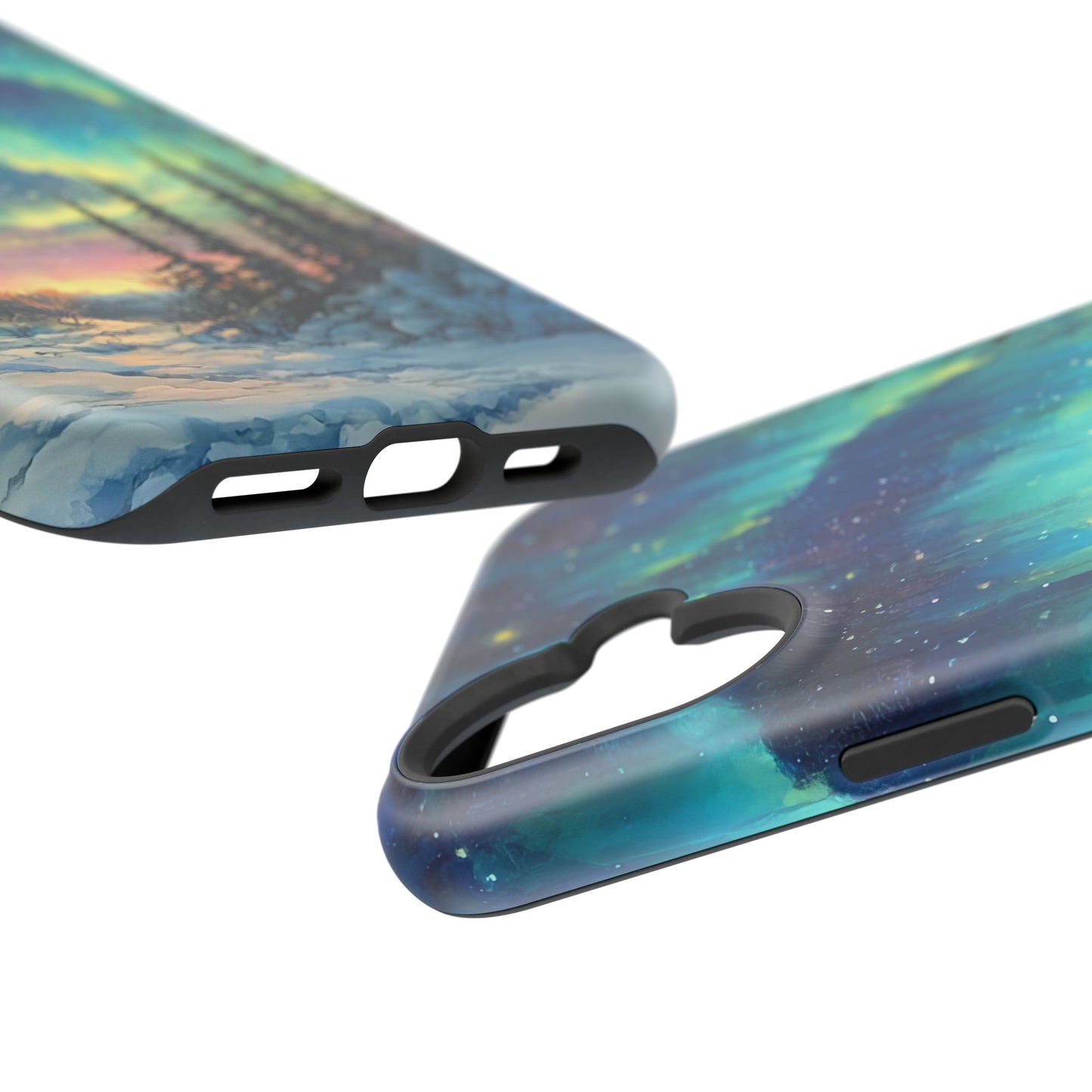 Aurora Borealis Impact-Resistant Phone Case - Durable Protection with Stunning Northern Lights Design