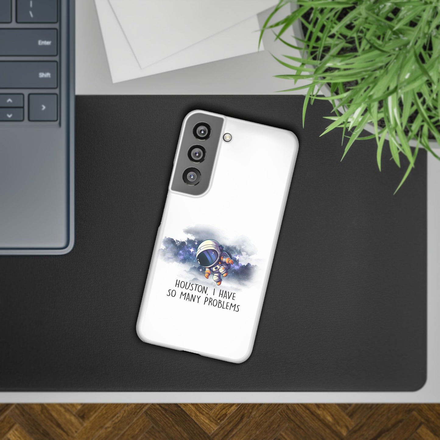 Houston, I Have So Many Problems Slim Phone Case | Cute Astronaut Design | Gift for Space Lovers