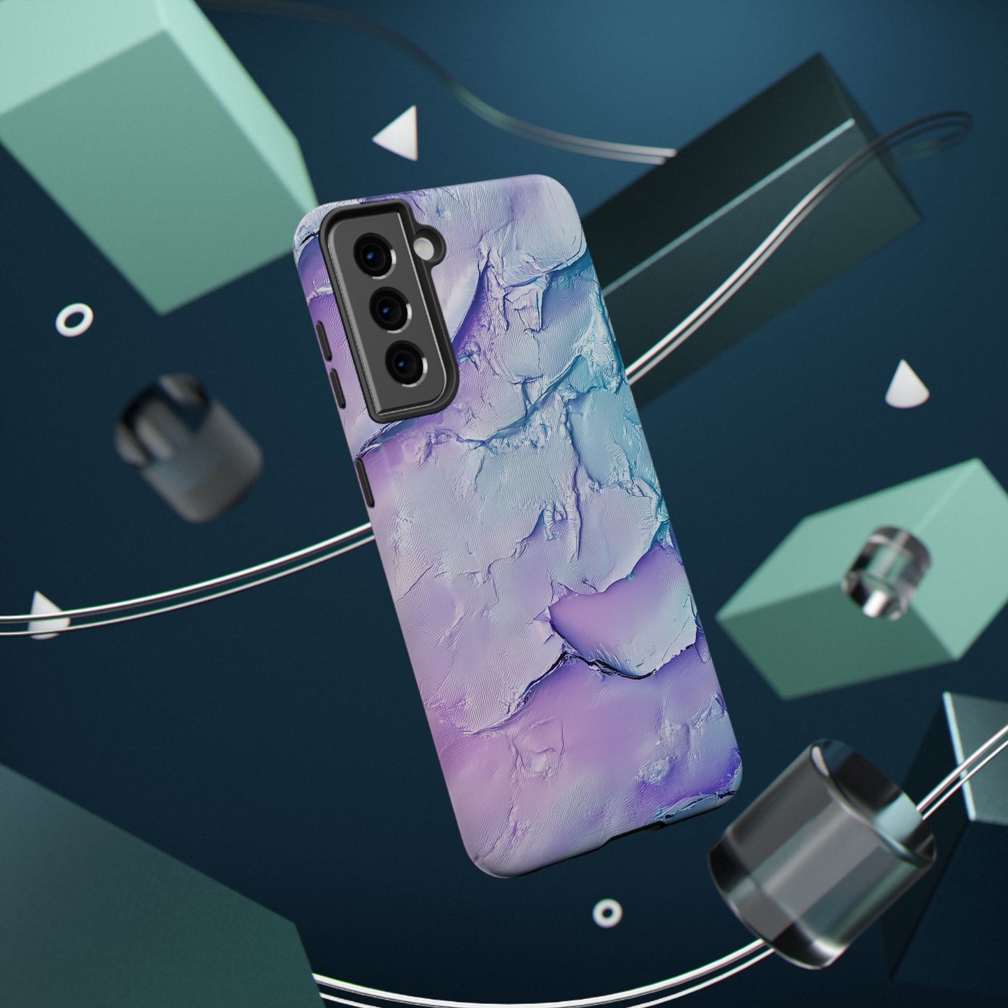 Vibrant Impact-Resistant Phone Case - Colorful Texture Design