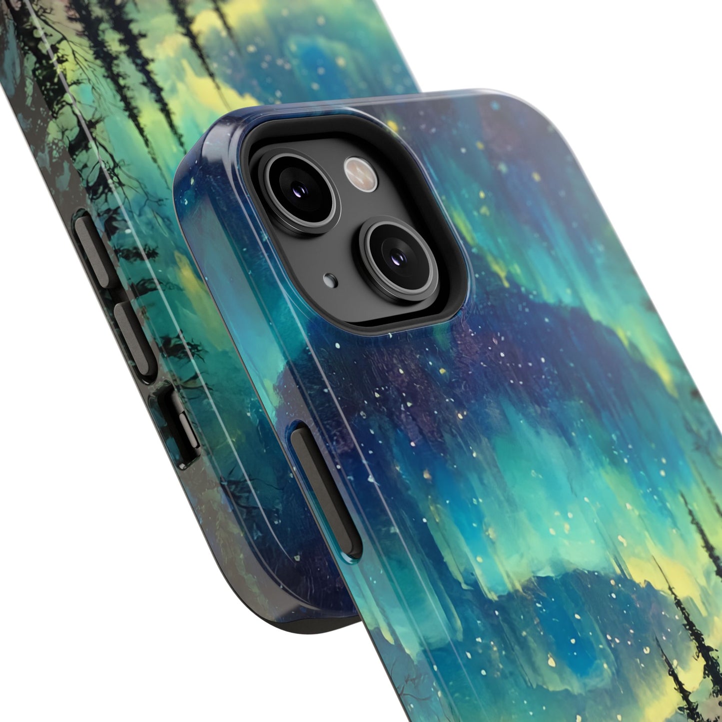 Aurora Borealis Impact-Resistant Phone Case - Durable Protection with Stunning Northern Lights Design
