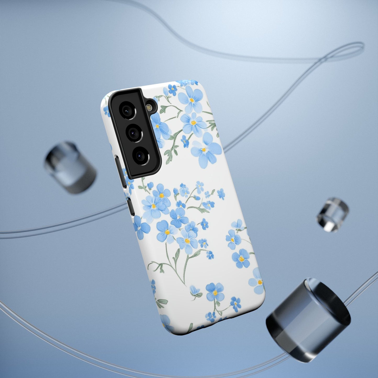 Blue Flower Design Floral Phone Case