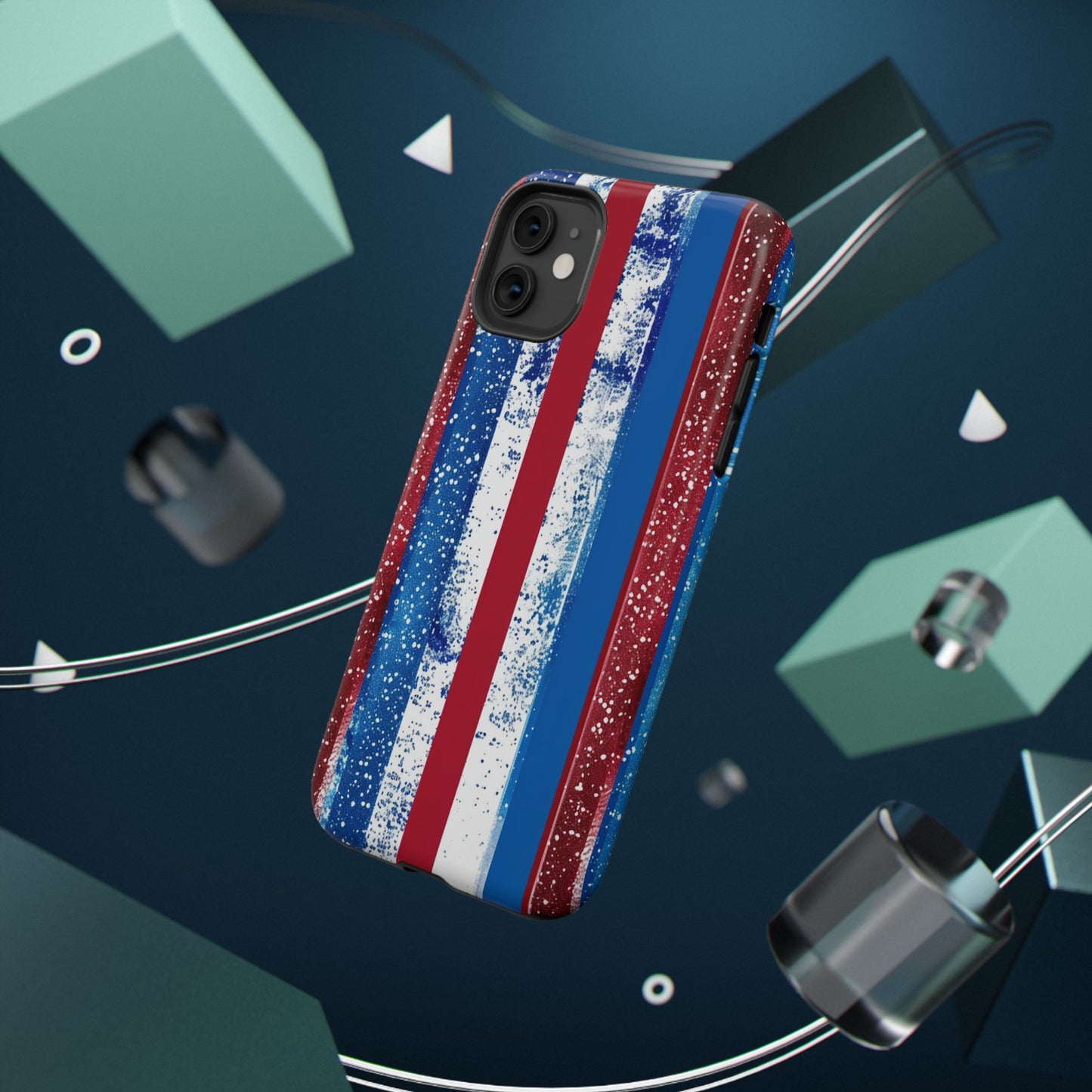Patriotic Stripes Impact-Resistant Phone Case