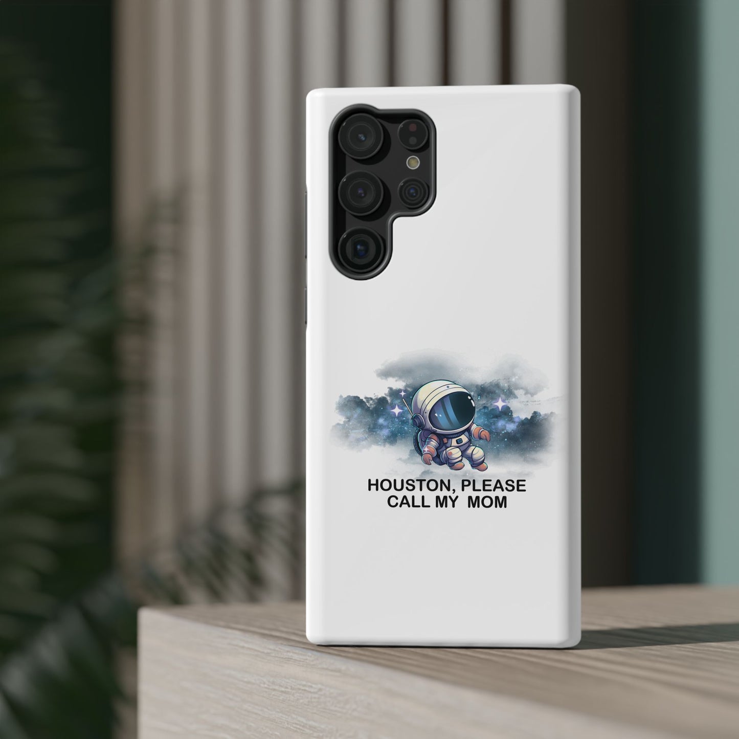 Astronaut Phone Case - "Houston, Please Call My Mom" Impact-Resistant Cover for Space Lovers