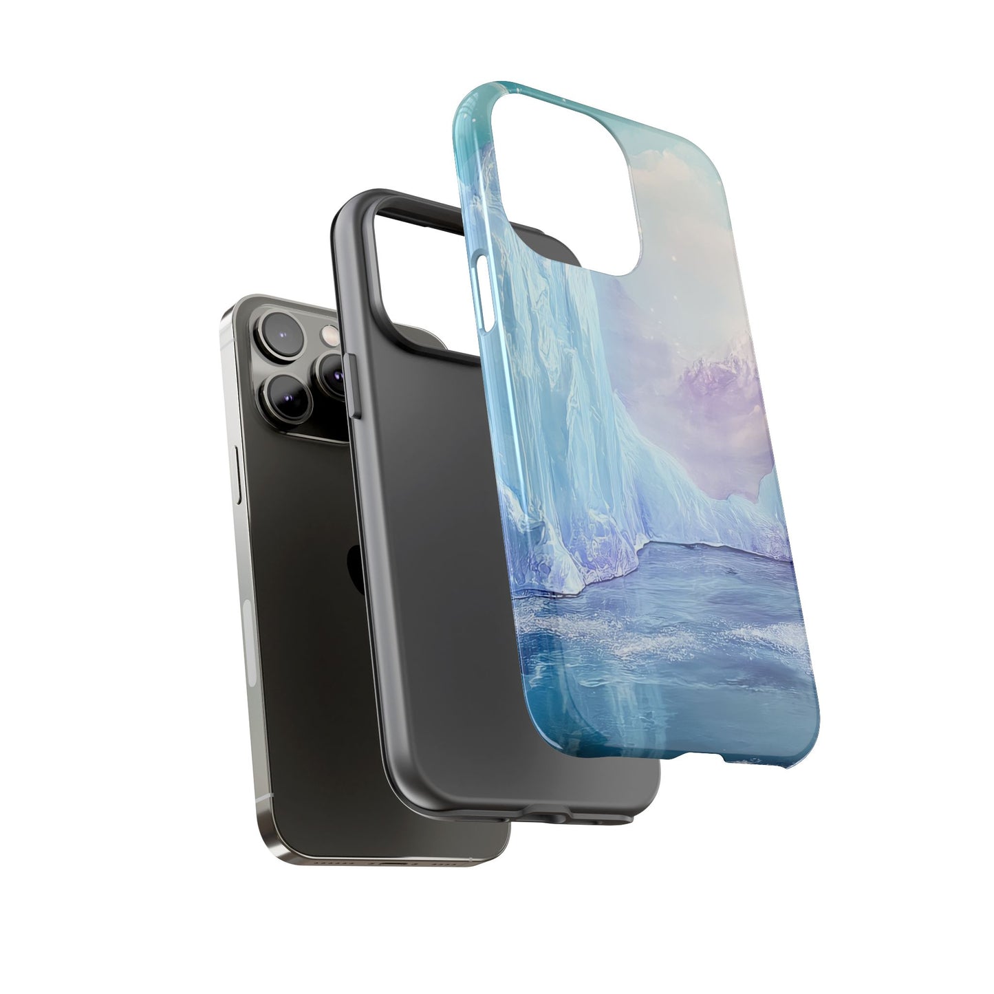 Artistic Phone Case with Iceberg Design