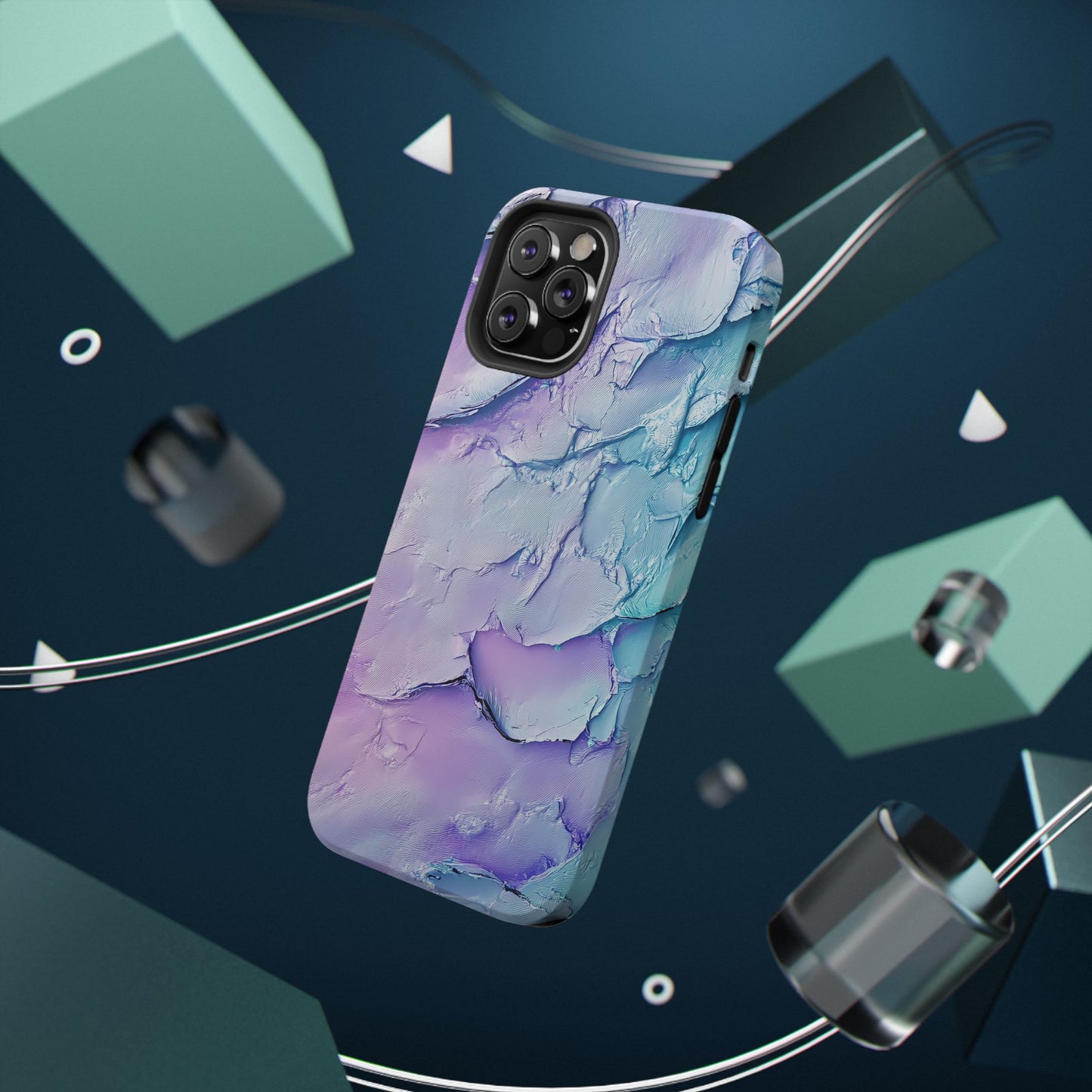 Vibrant Impact-Resistant Phone Case - Colorful Texture Design