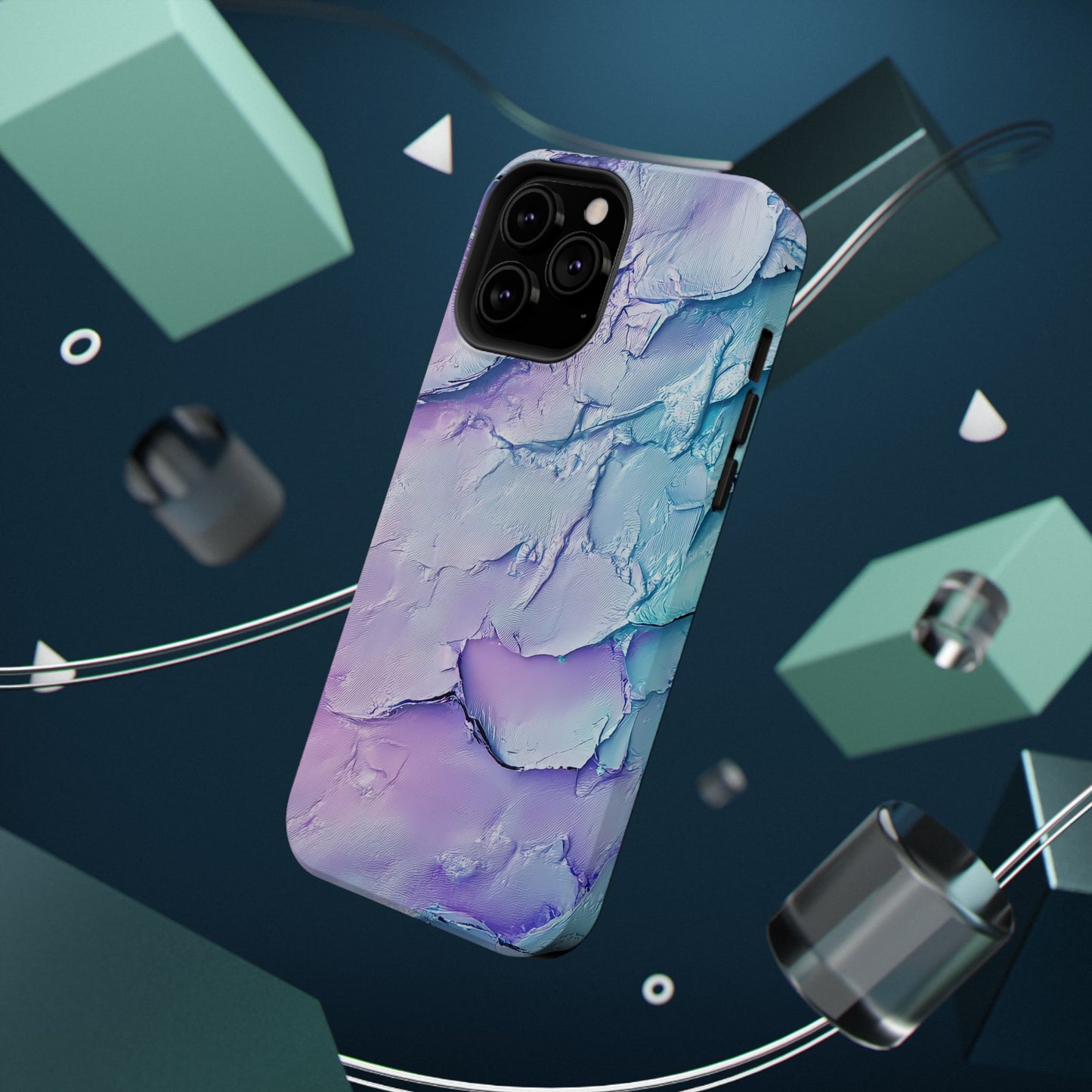 Vibrant Impact-Resistant Phone Case - Colorful Texture Design