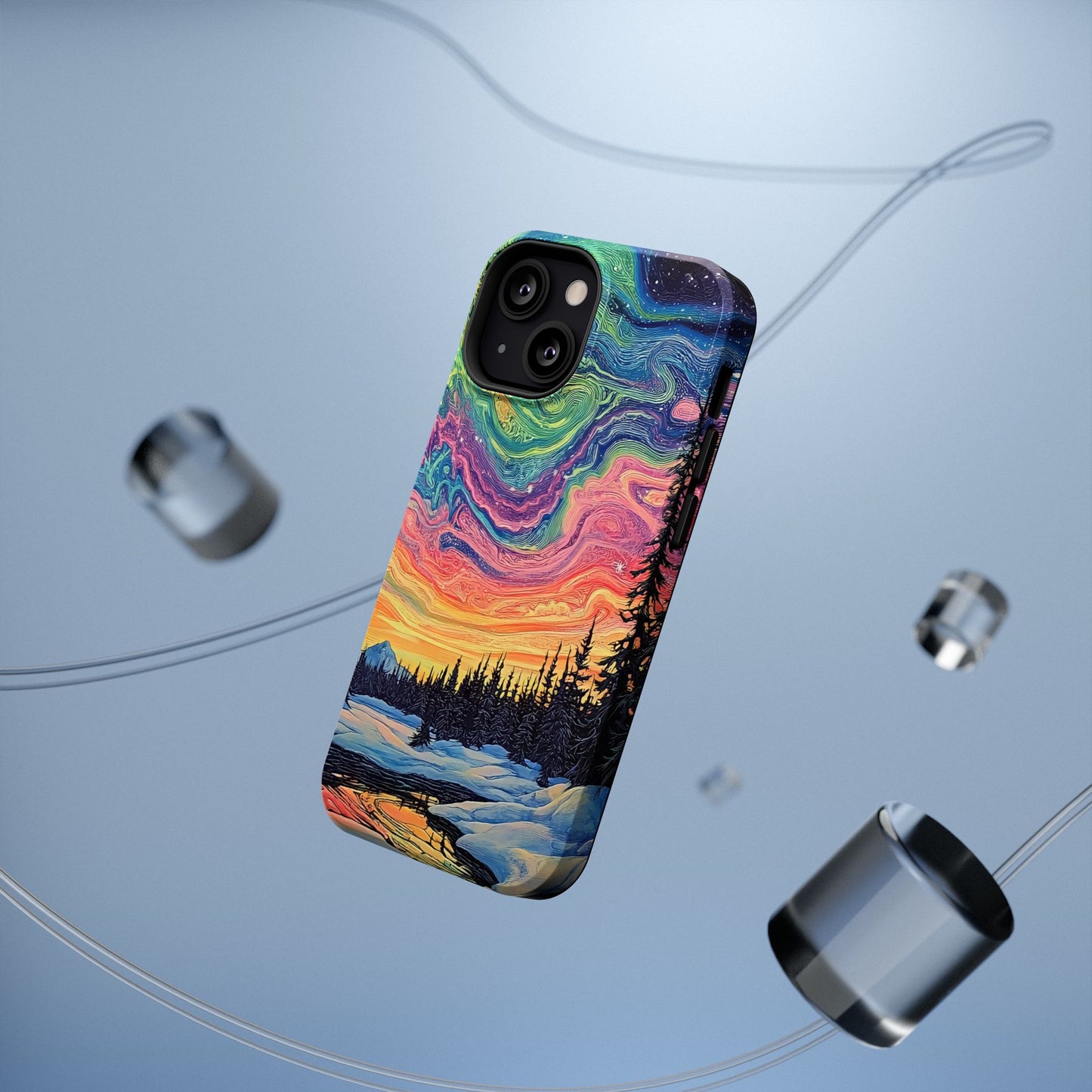 Nature-Inspired Impact-Resistant Phone Case - Vibrant Galaxy Sky Design