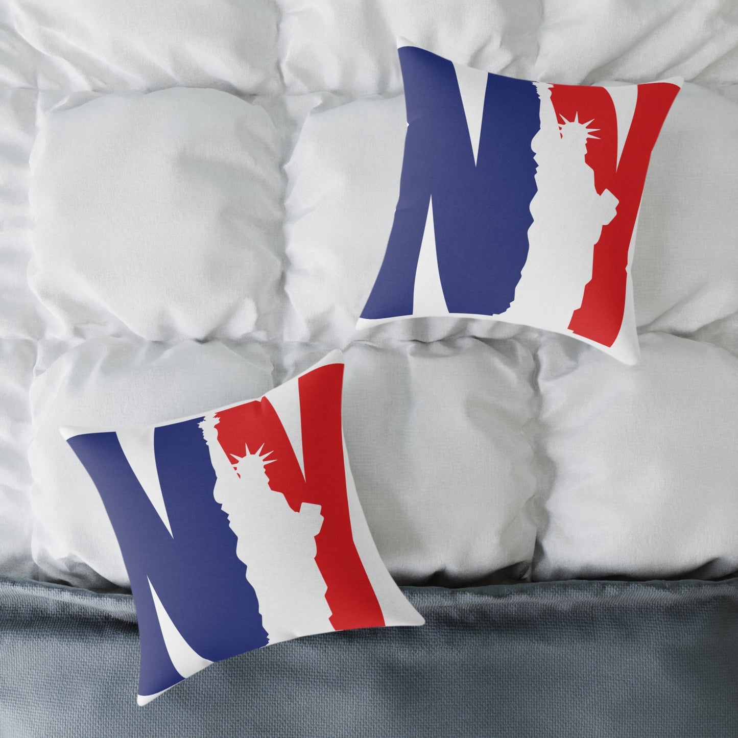 New York Statue of Liberty Poly Canvas Pillow
