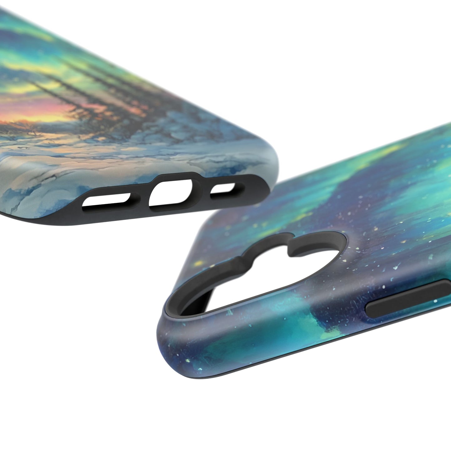 Aurora Borealis Impact-Resistant Phone Case - Durable Protection with Stunning Northern Lights Design