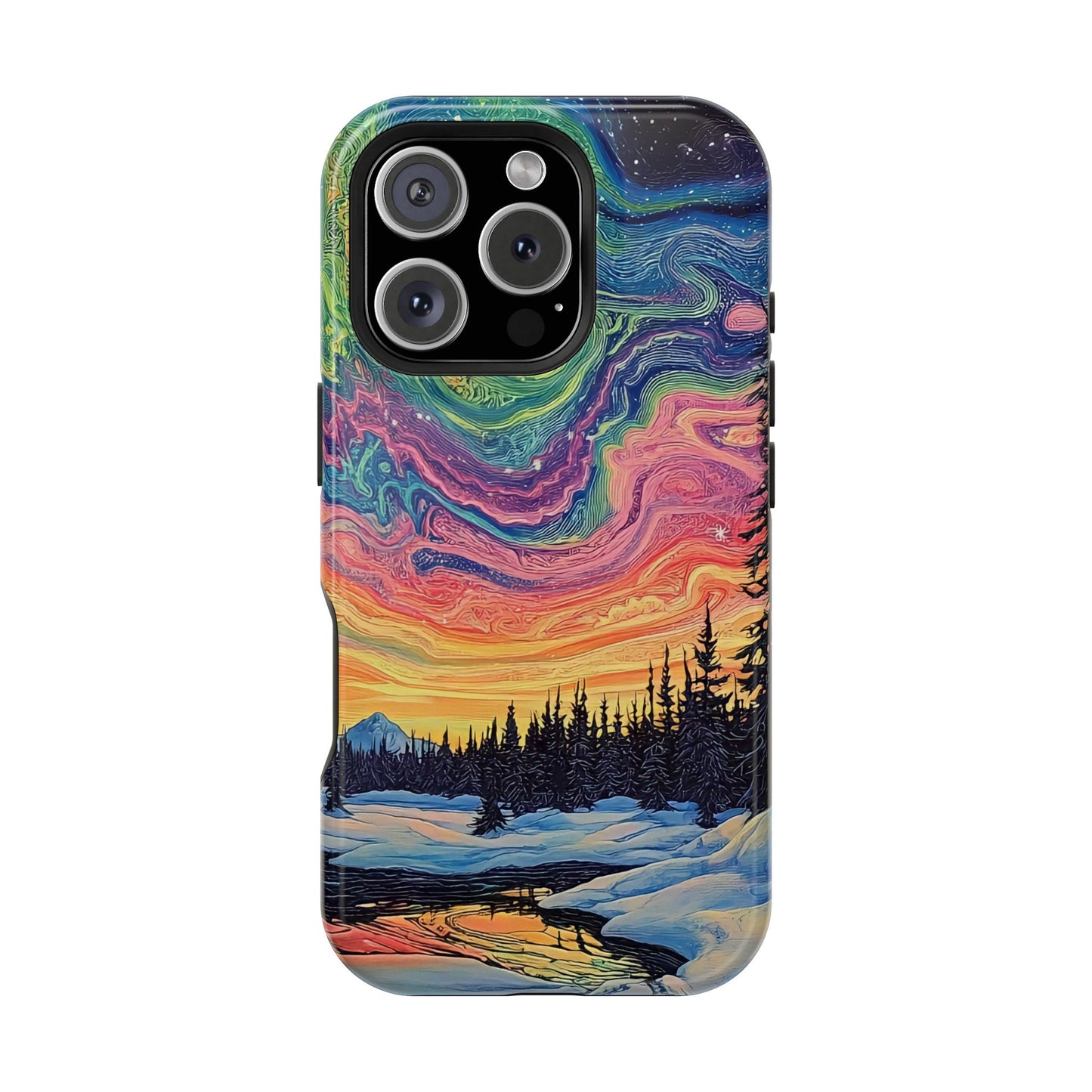 Nature-Inspired Impact-Resistant Phone Case - Vibrant Galaxy Sky Design