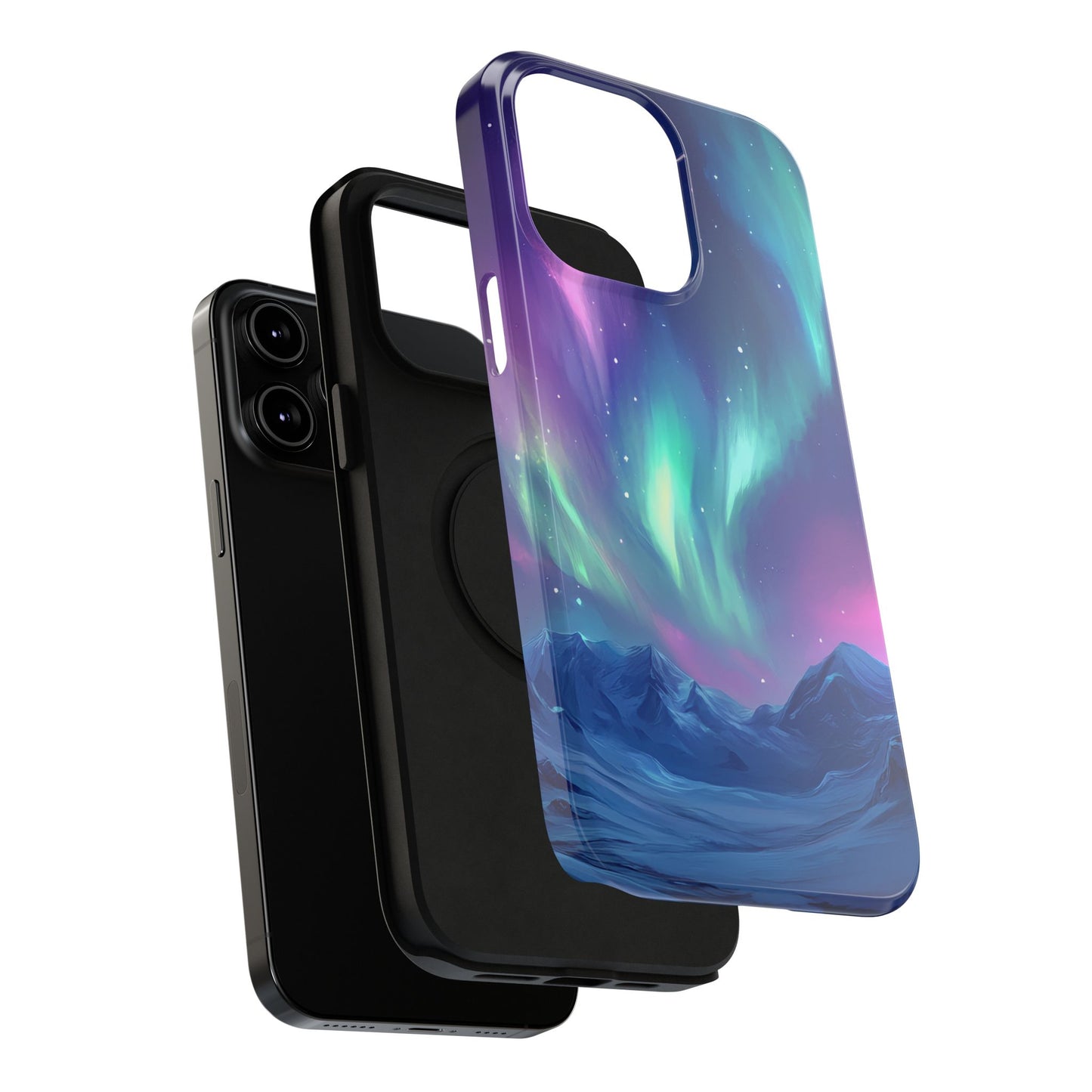 Aurora Borealis Impact-Resistant Phone Case - Colorful Northern Lights Design-2