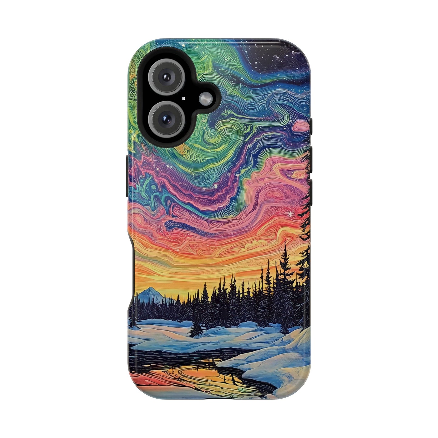 Nature-Inspired Impact-Resistant Phone Case - Vibrant Galaxy Sky Design