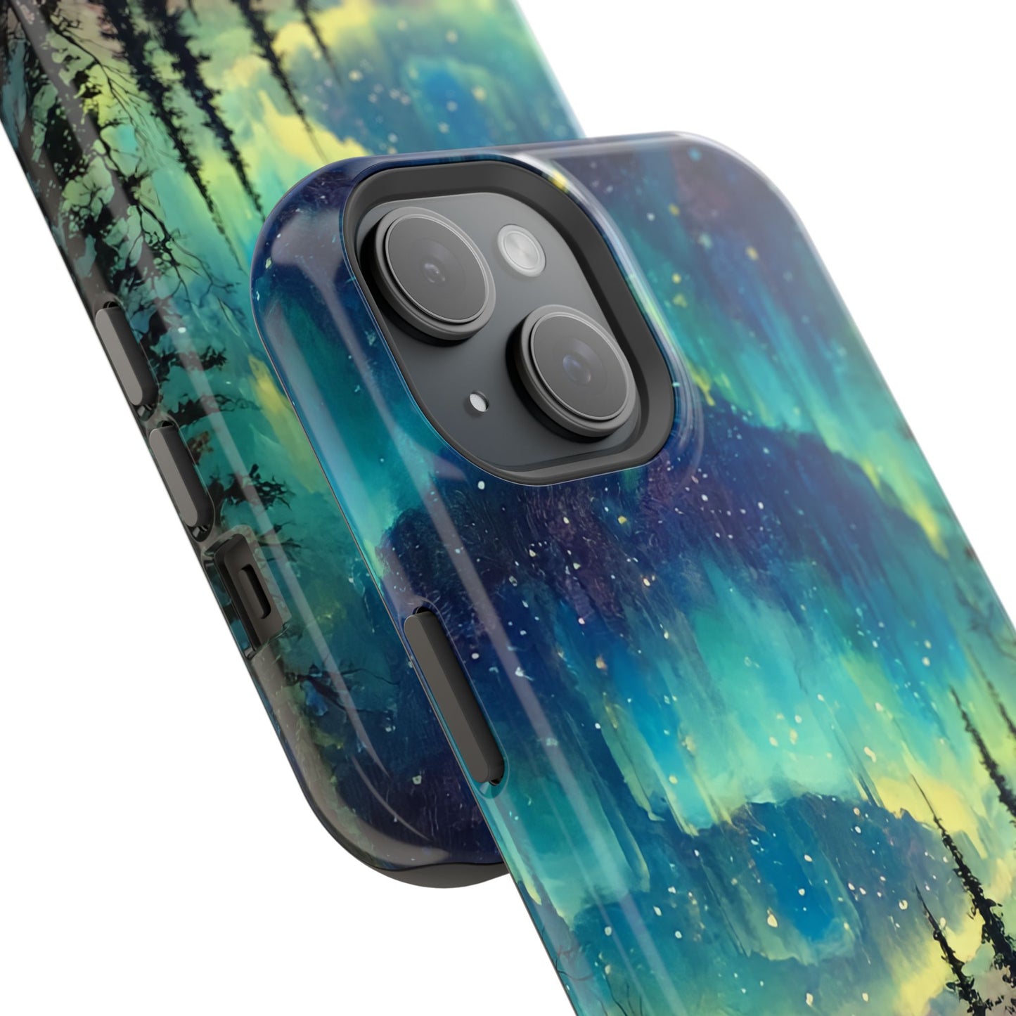 Aurora Borealis Impact-Resistant Phone Case - Durable Protection with Stunning Northern Lights Design