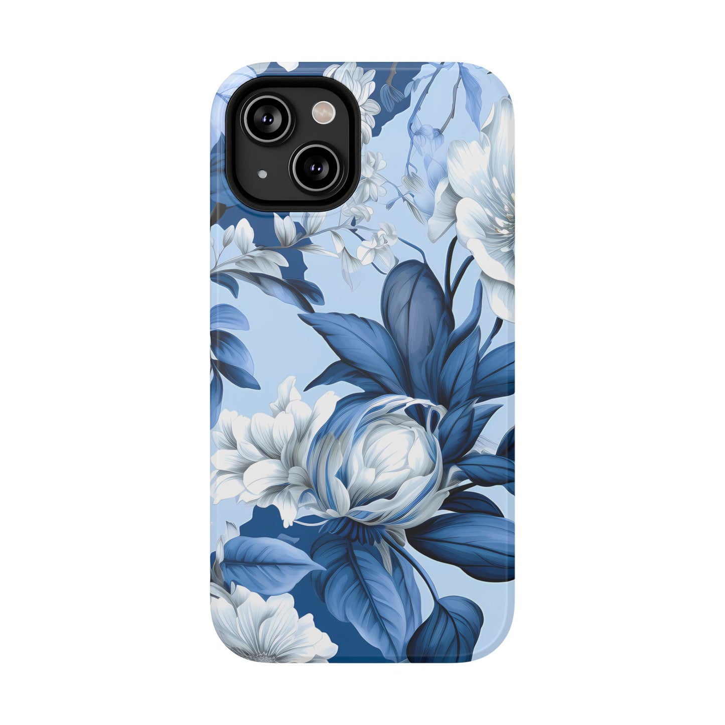 Elegant Blue Floral Phone Case
