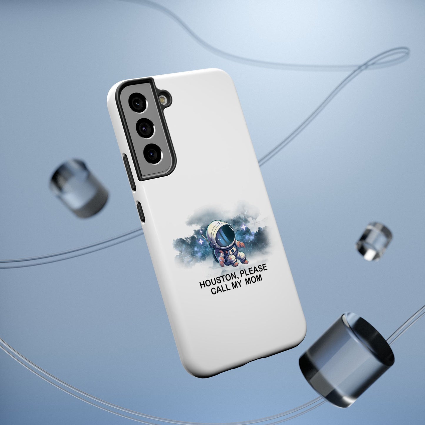Astronaut Phone Case - "Houston, Please Call My Mom" Impact-Resistant Cover for Space Lovers