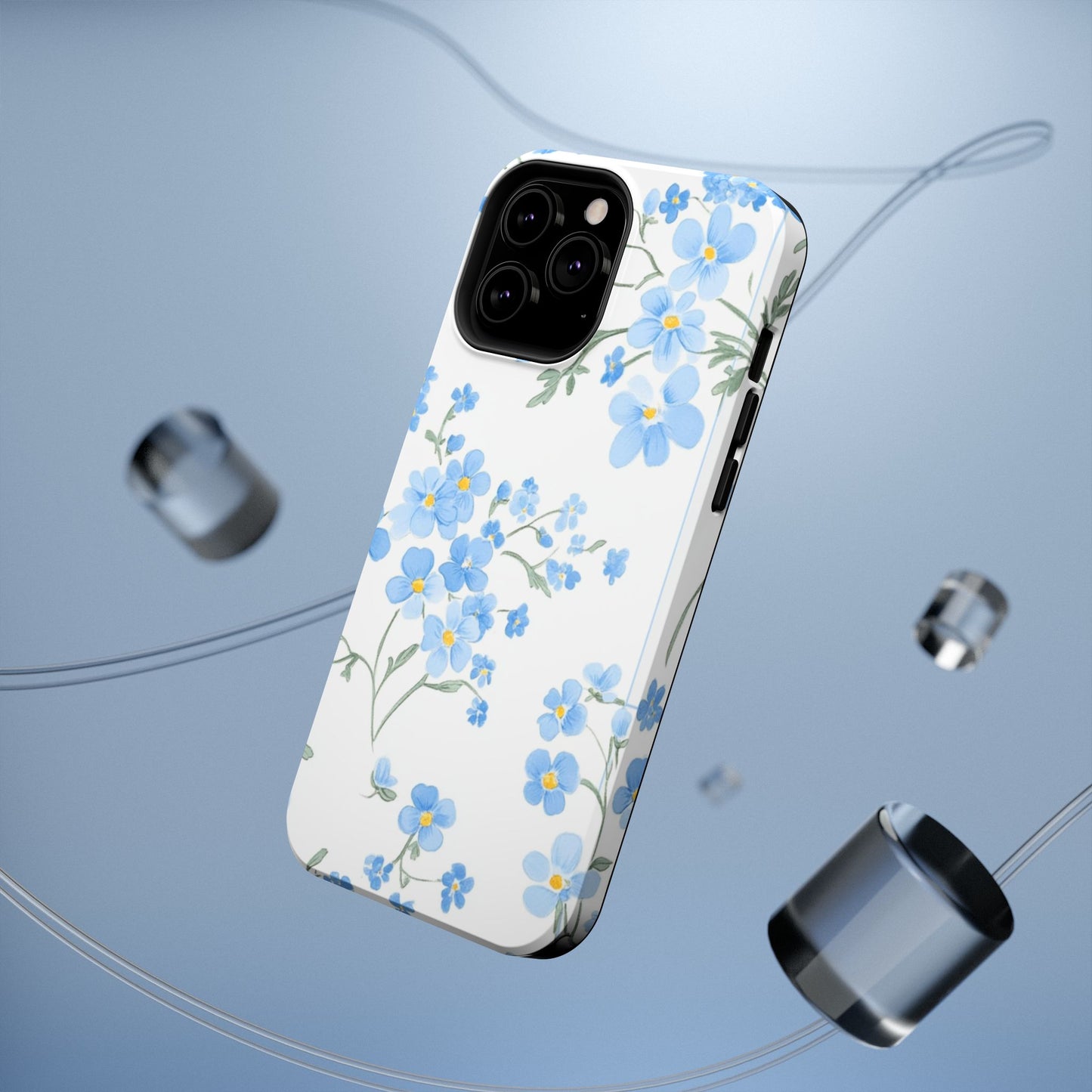 Blue Flower Design Floral Phone Case