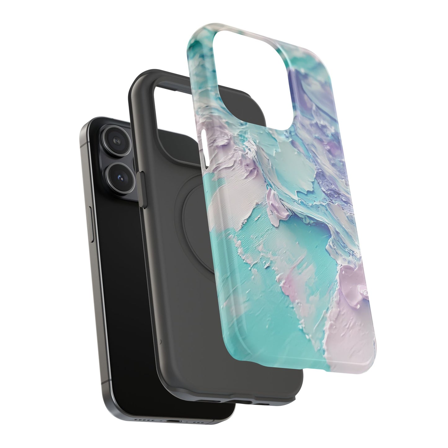 Aqua Abstract Impact-Resistant Phone Case